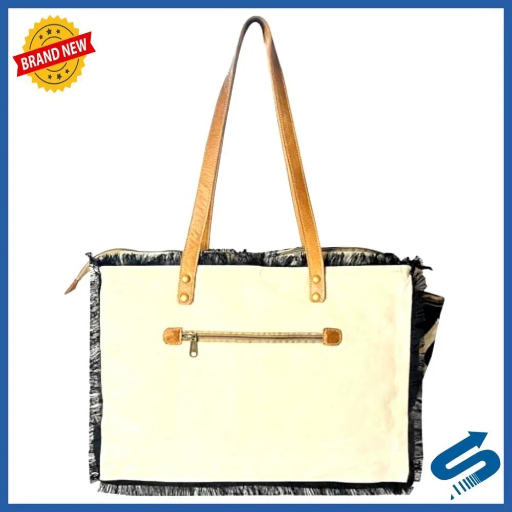 Canvas Leather Tote Bag Shoulder Hobo Travel Handbag Satchel Purse